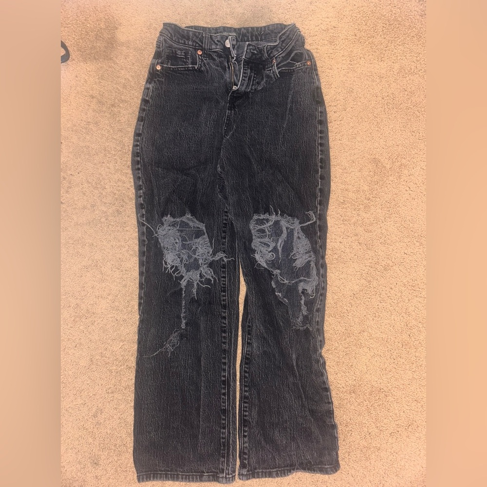 Wild Fable Black Flare Distressed Jeans